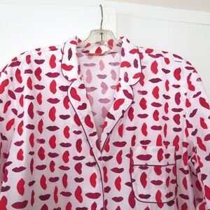 Tory Burch Pajama Top - Lips Pattern, Never Used